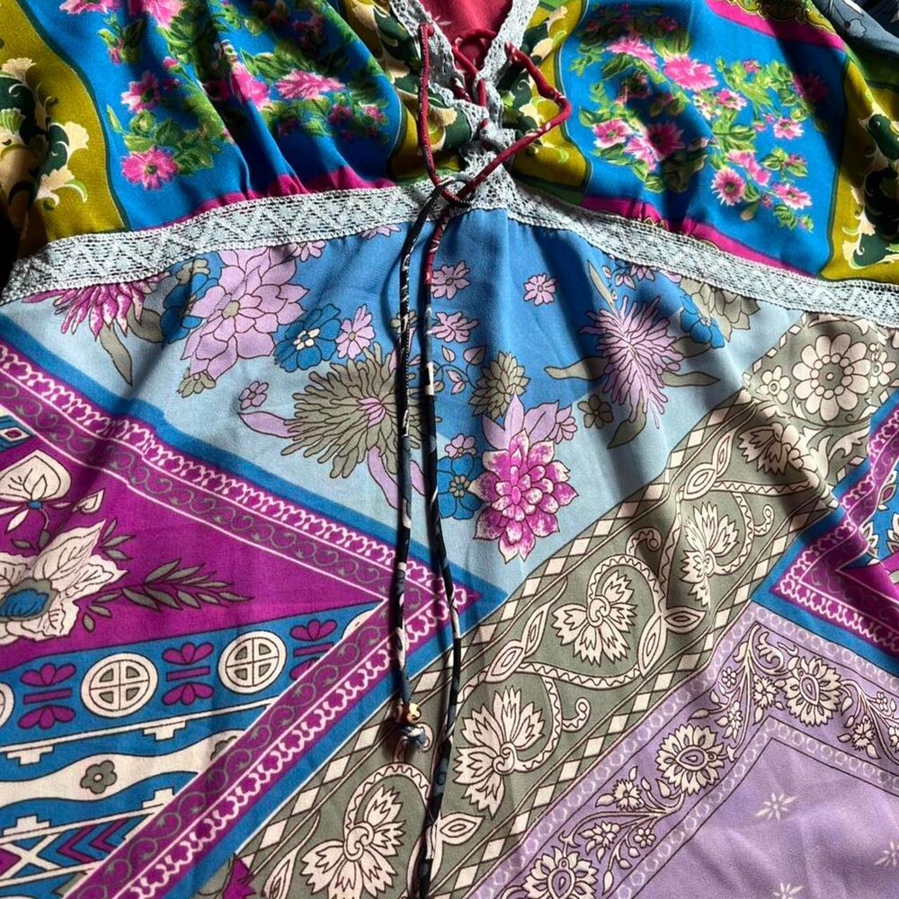 Roaman's 18W Patchwork Peasant Tunic Plus Size Bo… - image 5